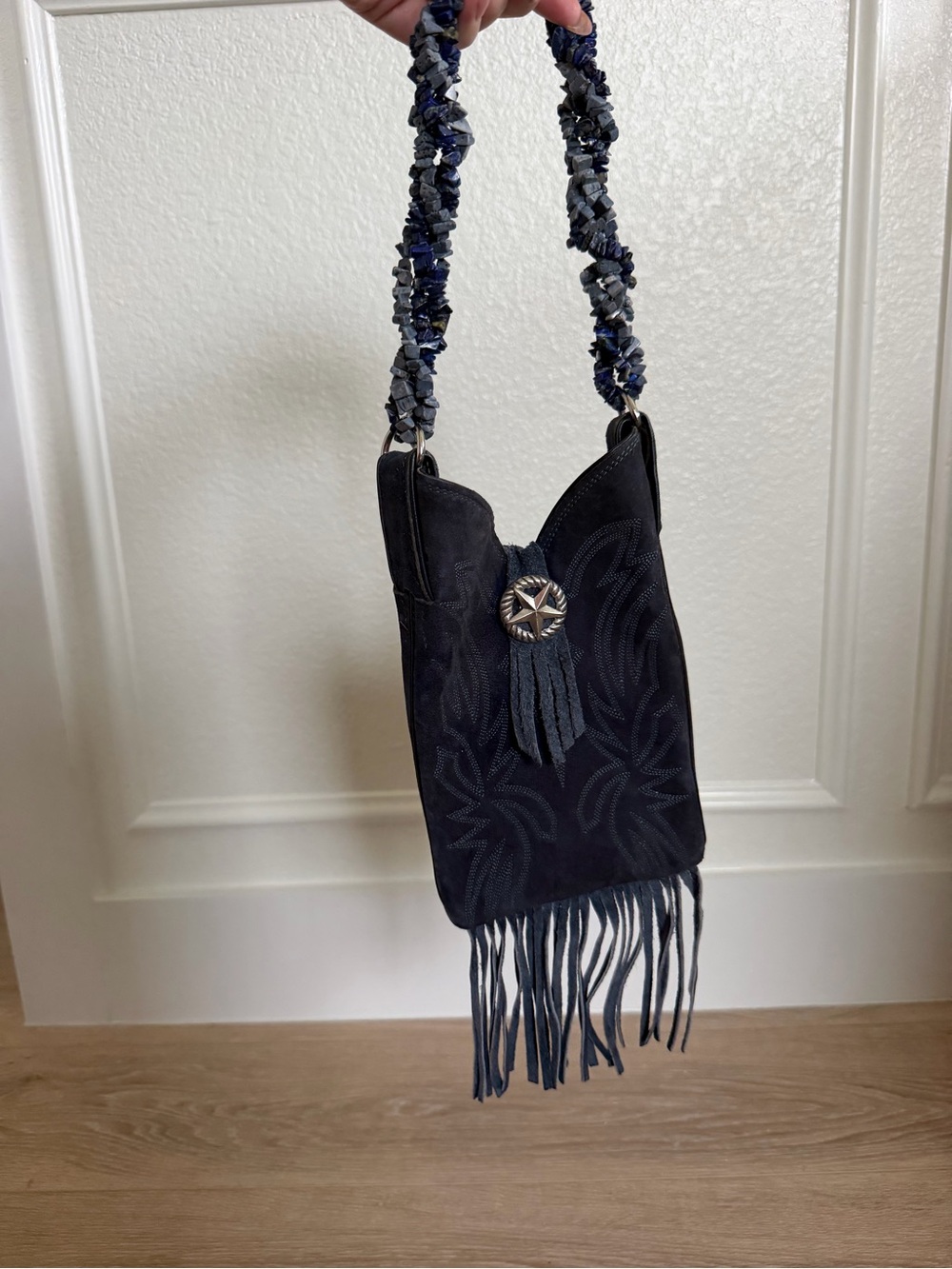 Vintage Western Cowboy Boot Fringe Purse